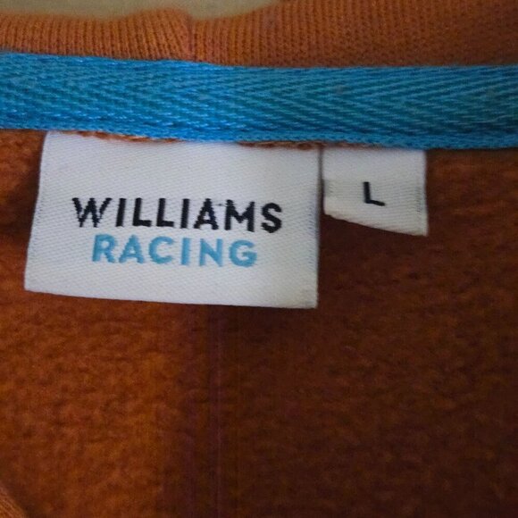 Williams Racing Rare 2023 Formula1 Racing Austin Burnt Orange Hoodie Size L - Picture 10 of 14